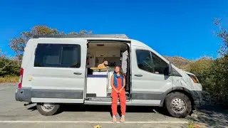 SOLO FEMALE CAR CAMPER takes on NOMAD living at Leo Carillo State Park SOCAL | Van Life Girlies