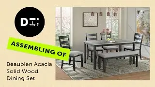 Beaubien Acacia Solid Wood Dining Set Assembly or Signature Design by Ashley Bridson modern set