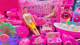 14 Minutes Satisfying with Unboxing Fancy Barbie Bedroom Collection Review Toys | ASMR
