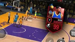 NBA LIVE MOBILE DROPPING 100 POINTS WITH 99 OVERALL KEVIN DURANT IN A SEASON GAME??!!