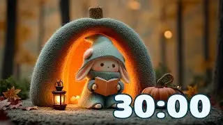 30-Minute Cozy Pumpkin Timer ⏳ | Fall Vibes, Calm Focus & Study Comfort