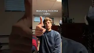 Watching TV in the 1300s be like #comedy #history #skit #tv #comedyshorts #television #trending