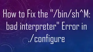 How to Fix the 
