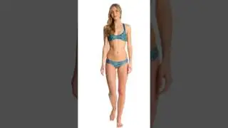 B.Swim Luna Stripe Oasis Reversible Bralette Bikini Top | SwimOutlet.com