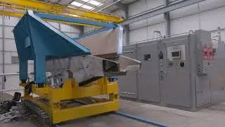 Induction furnace installation at J & J Siddons in the UK , designed and built by Meltech Ltd,