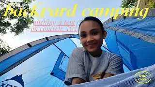 Pitching a Tent on Concrete