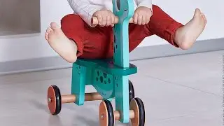 Janod Dino Wooden Ride-On &lsquo;Portosaurus&rsquo; 🦕 | Steerable & Plush Tail