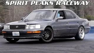 Third Gear Burnouts in a Supercharged Lexus at Spirit Peaks Raceway - SPR Open Drift