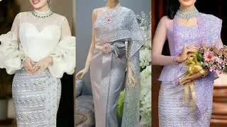 Couture: Thai Savalia Dress| Premium Lace Authentic Brocade Silk| Handmade Bead Embroidery