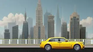 Rolls-Royce Ghost | Animated Short Film | A Journey of Modern Luxury, Nairobi City (Adobe Animate)