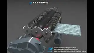 Air conditioner radiator copper tube separator machine 3D animation working process display