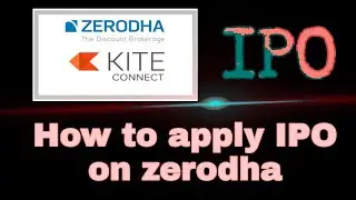 How to apply CHEMCON IPO on zerodha app- CHEMCON IPO को कैसे apply करे |