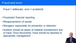 Fraud and Error- ACCA AA Audit and Assurance lectures