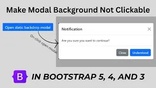 Prevent Closing Modal on Click Outside in Bootstrap | Simple Step-by-Step Guide