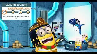 Minion Rush - Level 438 - Very Fast Freeze Ray game in 70 seconds Downtown!