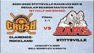 08Jan26 U13 Clarence-Rockland Crush vs Stittsville RAMS - Regular season match #18