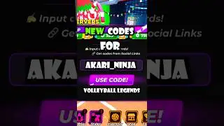 All NEW Codes in Volleyball Legends (Update) #roblox #shorts