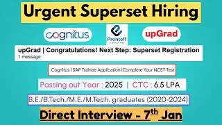 🔥Cognitus NCET Test | Direct Test Hiring 2025 | Upgrad Superset | Off Campus 2026-2021