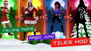 Tiles hop VS Magic Jump Vs Rolling Twins Dancing Ball | Dance with us