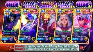 5 MAN LEGEND SKIN with NEW MEMBER + TWIST?! 😱 (All Violet Build)