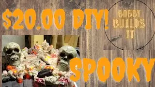 $20.00 burning coals fire pit.  DIY Halloween d&eacute;cor
