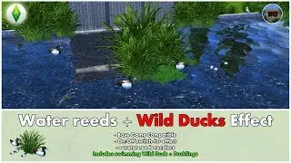 Bakies The Sims 4 Custom Content: Water reeds + Wild Ducks effect 🦆