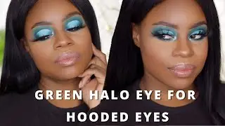 GREEN HALO EYE FT JACLYN HILL + EYN BRIGHT MATTE [hooded eyes] | DARK SKIN