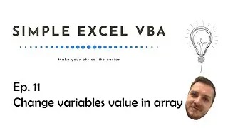 Change variables value in array - Simple Excel VBA
