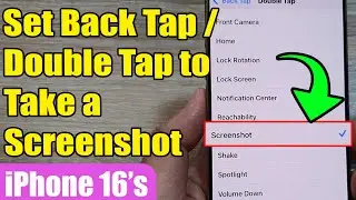 📸 How to Set Back Tap/Double Tap to Take a Screenshot on iPhone 16/16 Pro Max/iOS 18