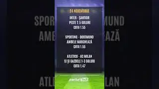 Pariurile lui Sabin 24.11.21: Cote cuprinse intre 1.47 si 1.55 pentru selectiile zilei!