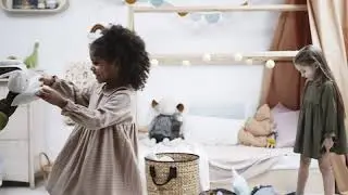 Free Footages | Life Style | A Girl Joyfully Spinning Around With Her Doll