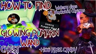 How to find GLOWING PUMPKIN WAND and 100 CANDY Chest | Royalloween 2022 Wickery Cliffs Maze