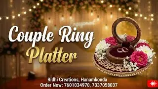 #Couple Ring Platter#Ridhi Creations, Hanamkonda#Customized#Trending Video#handmade#ridhi#business 