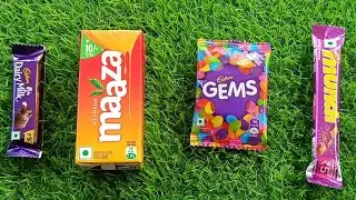 Cadbury gems ,maaza , kitkat and dairy milk  outdoors 🍫 unboxing ASMR chocolates🍫