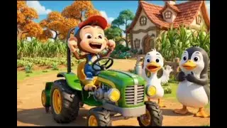 Monkey iZi or  Magic Tractor Adventure  |Funny animals  Story