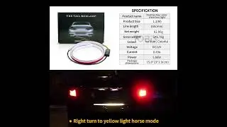 DRL trunk light 150cm 5050 smd led rgb led strips for car rear