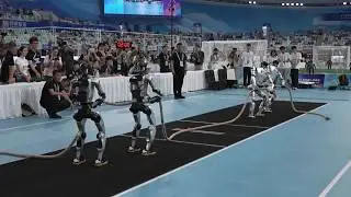 Engineers live alongside their machines at World Humanoid Robot Games