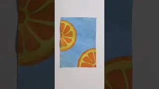 easy orange painting ll#art#painting #artist#diy#drawing#easy #aesthetic#orange#viral#shorts