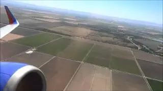 Scenic takeoff from Sacramento (SMF) Southwest Airlines Boeing 737-300 (Winglets)