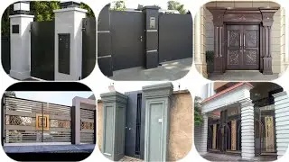 Modern main gate pillars design/gate tiles pillar work and tips for main gate pillar construction