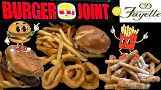 Бургерная: бургеры, картофель фри, луковые кольца и картофель фри в виде воронки – торговый центр...