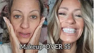 Before and After Makeup for Mature Skin Over 50 makeup tutorial | Makeup looks for women over 50!