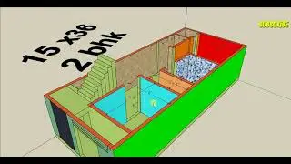 15 x 36 ka 3d house design || 540 SQFT KA 3 D NAKSA || 15 * 36 KA GHAR WALKTHROUGH