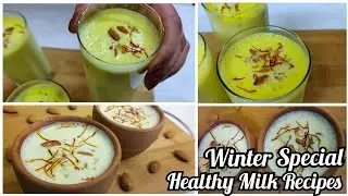 2 Must try Winter Special Milk Recipes |Healthy Milk Recipes for Winter |Masala Milk and Almond Milk
