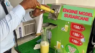 Honda Engine ⛽ ➕ Electric⚡ Sugarcane Juice Machine | Non Electric Sugarcane Juice Machine |Sugarcane