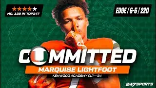 WATCH: 4-star EDGE Marquise Lightfoot commits to Miami on 247Sports