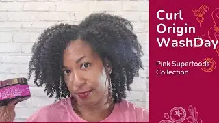 Curl Origin Pink Superfoods Review ** Type 4 Wash Day ** Defined Twist Out