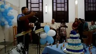 Mensagem bíblica no Chá de Fraldas do Emannuel Victor em 11 11 2017