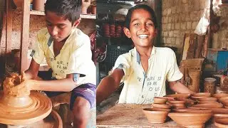 Kids How To Making Clay Pots || clay/perfection comes with practice || #claykings