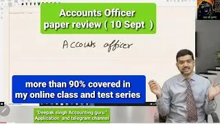 JVVNL........( Accounts Officer )..........Paper analysis.........by CA Deepak Singh Accounting Guru